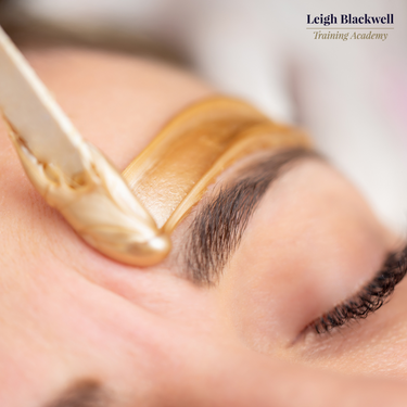 Waxing In Process During Eyebrow Shaping Tinting Waxing Online Digital Course